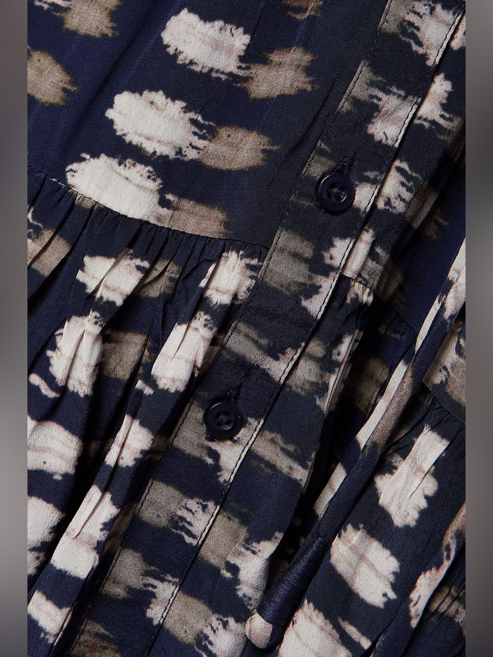APIECE APART NEW YORK MITTE TIERED PRINTED CREPE DE CHINE MINI DRESS SZ M - Picture 4 of 5